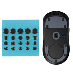 kwmobile 20x Mouse Feet Sticker für Universal Gaming Mouse Mausgleiter - Maus Ersatz Glider aus PTFE - 4 verschiedenen Größen 6mm 6,5mm 7mm 10mm - Schwarz Schwarz  