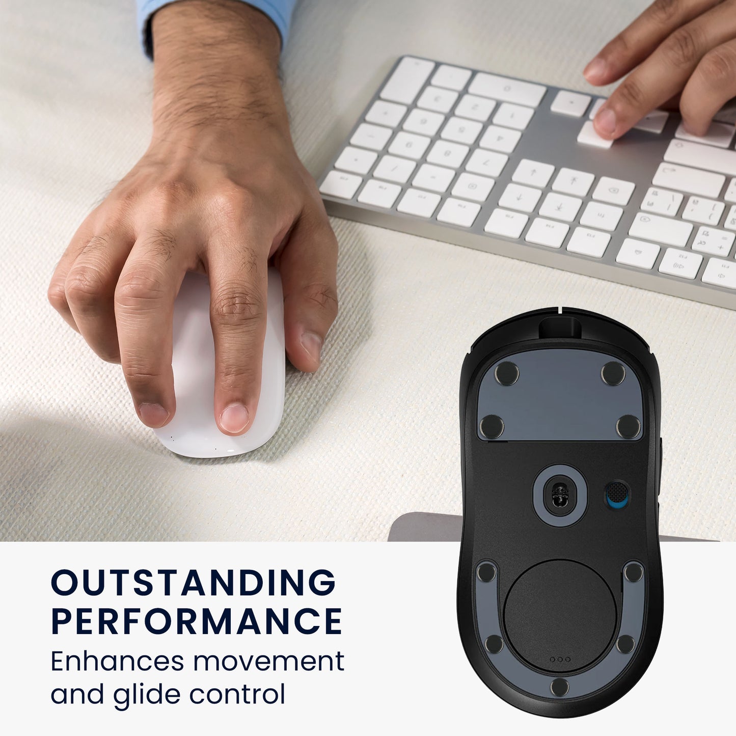 kwmobile Mouse Feet Sticker für Universal Gaming Mouse Mausgleiter - Maus Ersatz Glider aus PTFE - 4 verschiedenen Größen 6mm 6,5mm 7mm 10mm