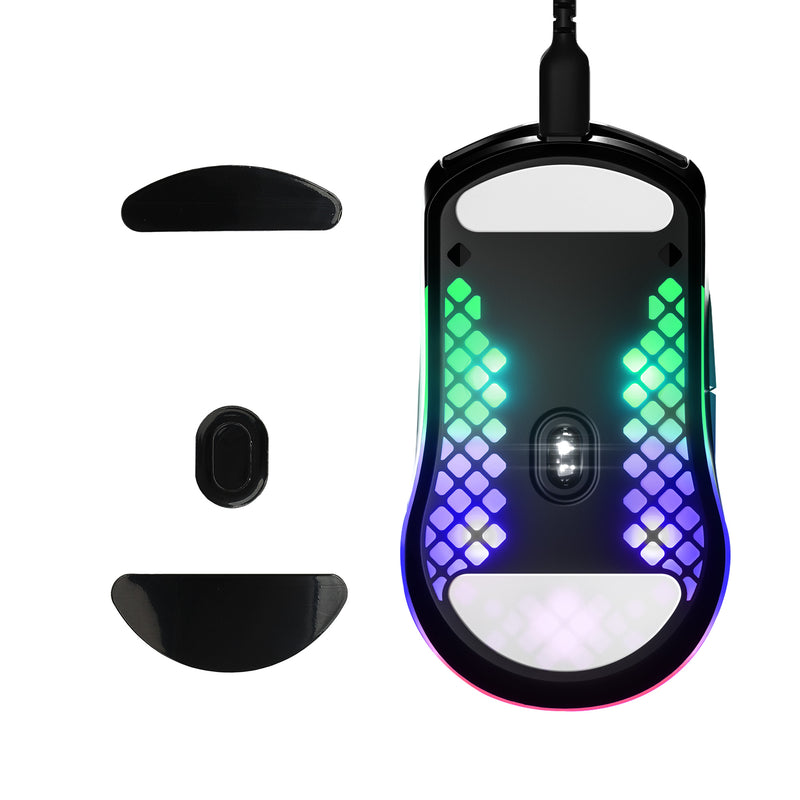 kwmobile Mouse Feet Sticker kompatibel mit SteelSeries Aerox 3 Ersatz Glider - Mausfüße passgenau - Maus Glides