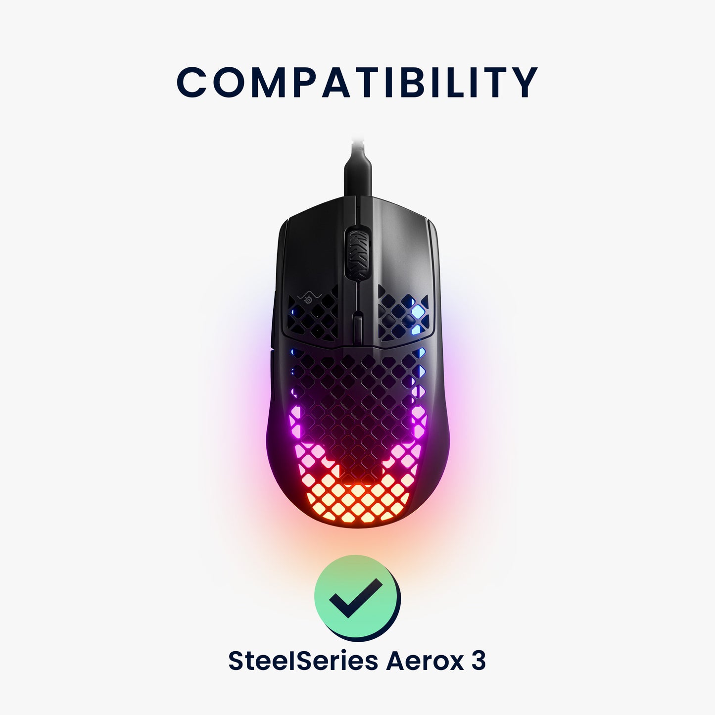 kwmobile Mouse Feet Sticker kompatibel mit SteelSeries Aerox 3 Ersatz Glider - Mausfüße passgenau - Maus Glides