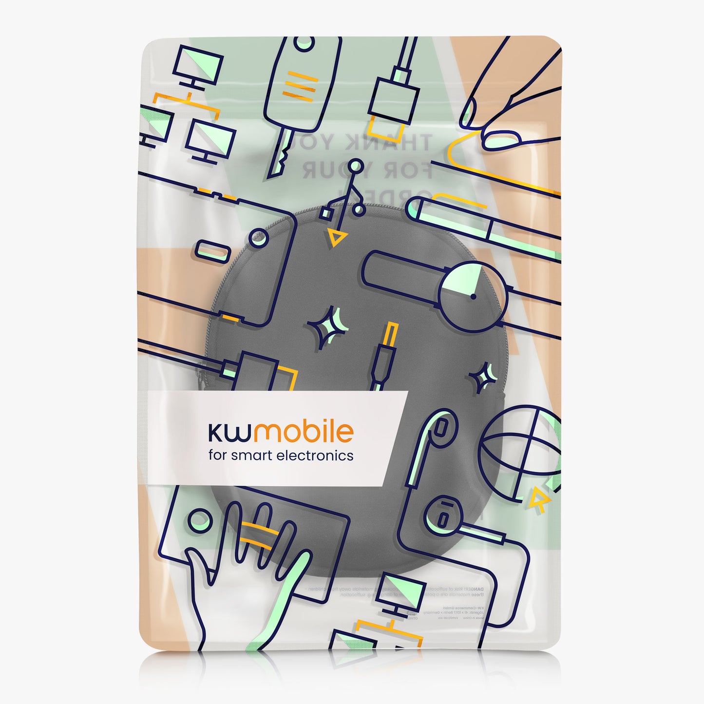 kwmobile Kopfhörer Tasche für Headset / Overear headphone Kopfhörer Case Hülle Reise Beutel für Headset Headphones Weiche Over Ear Schutzhülle