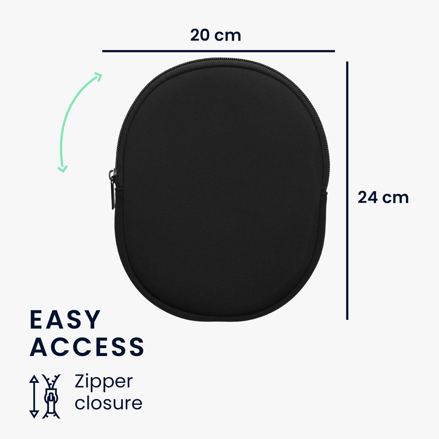 kwmobile Kopfhörer Tasche für Headset / Overear headphone Kopfhörer Case Hülle Reise Beutel für Headset Headphones Weiche Over Ear Schutzhülle