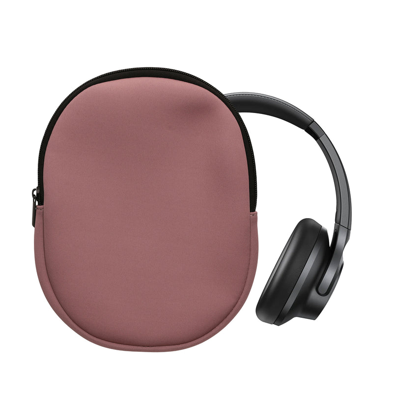 kwmobile Neopren Kopfhörer Tasche für Headset / Overear headphone - Kopfhörer Case - Hülle Reise Beutel für Headset Headphones - Weiche Over Ear Schutzhülle Dark Rose Dark Rose  