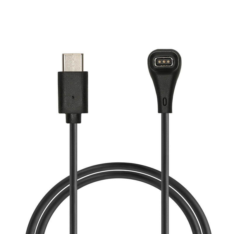 kwmobile USB C Ladekabel kompatibel mit COROS PACE Pro - Kabel Charger - Smart Watch Typ C Ersatzkabel - Fitnesstracker Aufladekabel Schwarz  