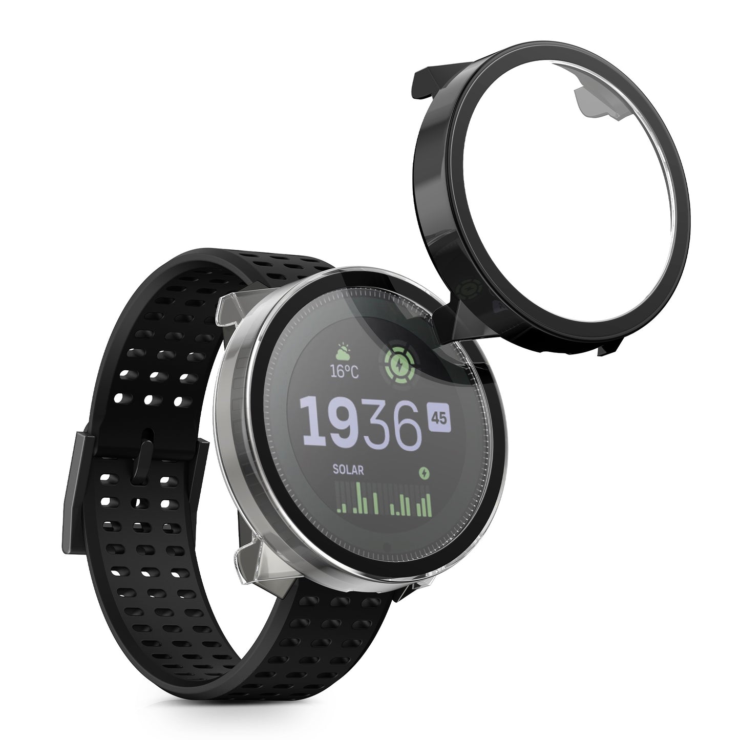 kwmobile Glas Hülle für Suunto Vertical Schutzhülle Fullbody Fitnesstracker Case Set