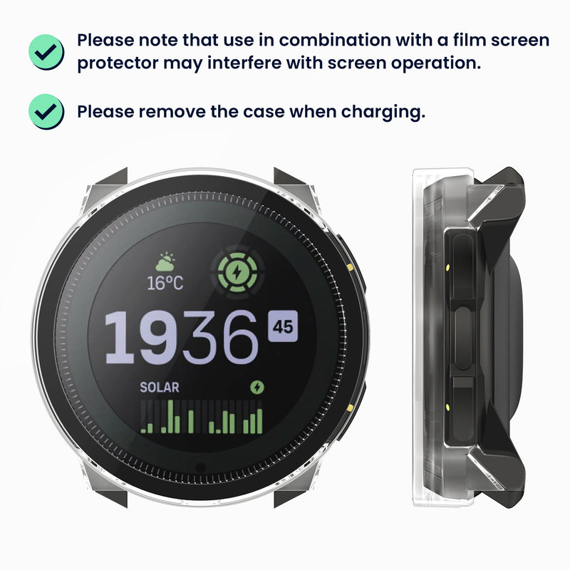 kwmobile Glas Hülle für Suunto Vertical Schutzhülle Fullbody Fitnesstracker Case Set