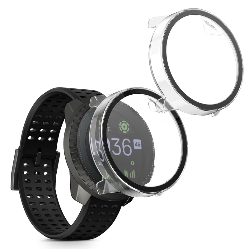 kwmobile 2x Cover kompatibel mit Suunto Vertical Hülle - Fullbody Fitnesstracker Case Set aus Glas - Transparent Transparent  [dsg02]