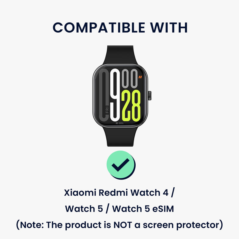 kwmobile Schutzhülle kompatibel mit Xiaomi Redmi Watch 4 / Watch 5 / Watch 5 eSIM Schutzrahmen - Glitzer Schutz Zubehör
