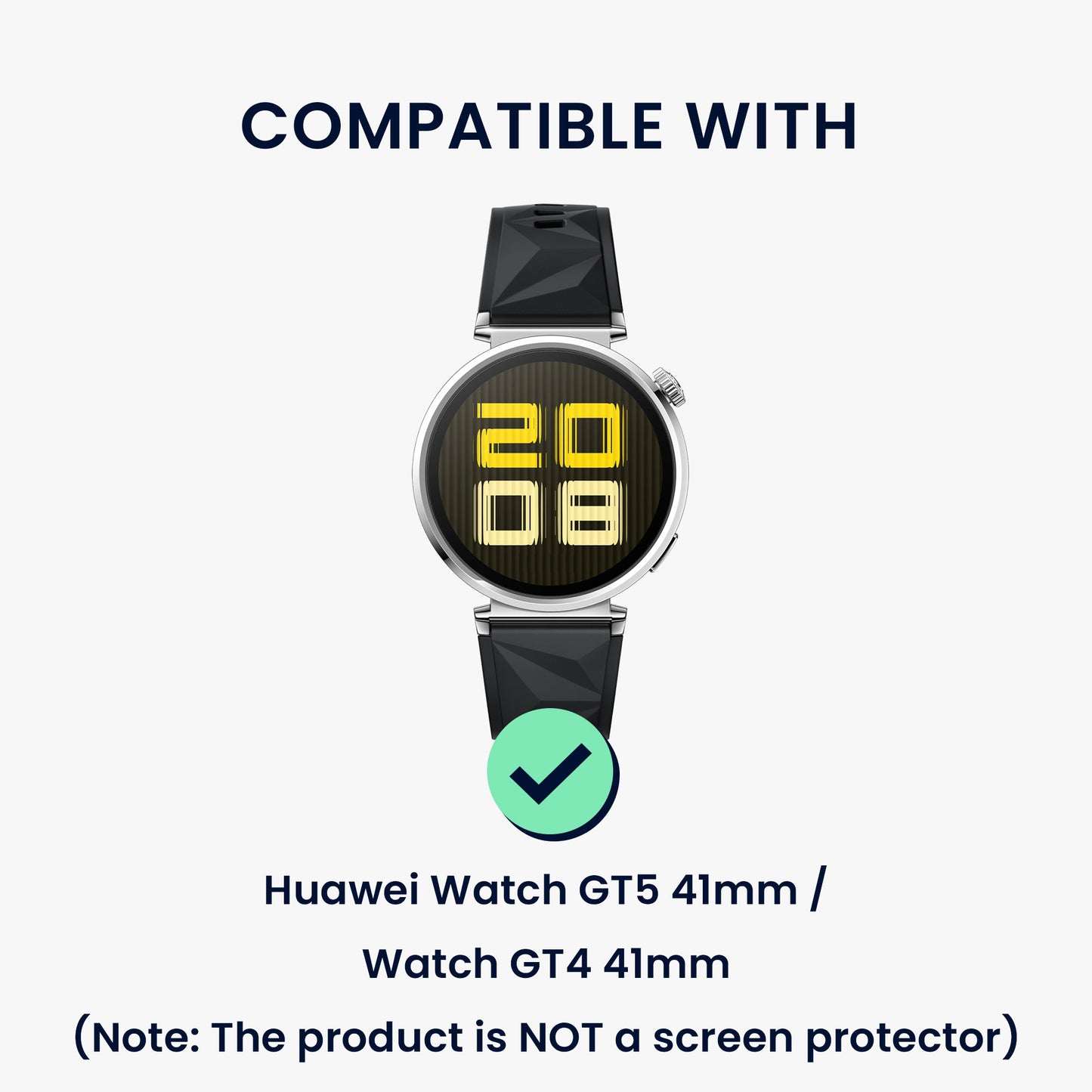 kwmobile Kunststoff Hülle kompatibel mit Huawei Watch GT5 41mm / Watch GT4 41mm Schutzhülle Schutzrahmen Glitzer Schutz Zubehör
