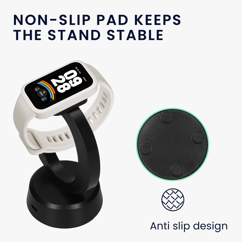 kwmobile USB Ladegerät kompatibel mit Xiaomi Mi Band 10 / Band 9 / 8 / 8Pro / Redmi Watch 3 Active - USB Kabel Charger Stand - Smart Watch Ladestation - Ladekabel mit Standfunktion
