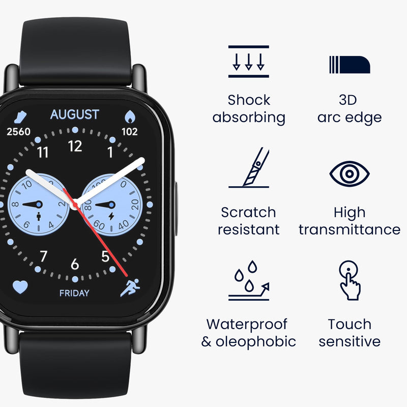kwmobile Displayschutzfolie kompatibel mit Xiaomi Redmi Watch 5 Lite Folie Schutzfolie für Fitness Tracker robuster Displayschutz