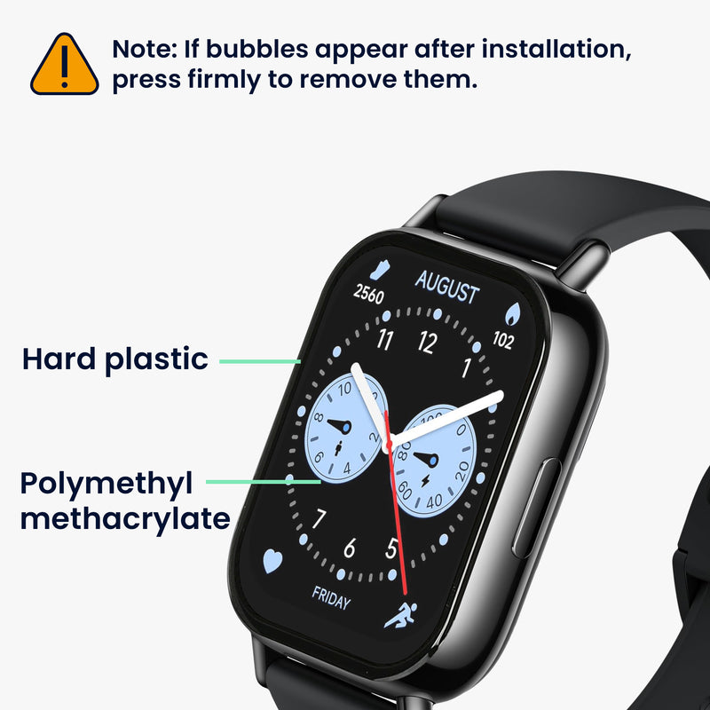 kwmobile Displayschutzfolie kompatibel mit Xiaomi Redmi Watch 5 Lite Folie Schutzfolie für Fitness Tracker robuster Displayschutz