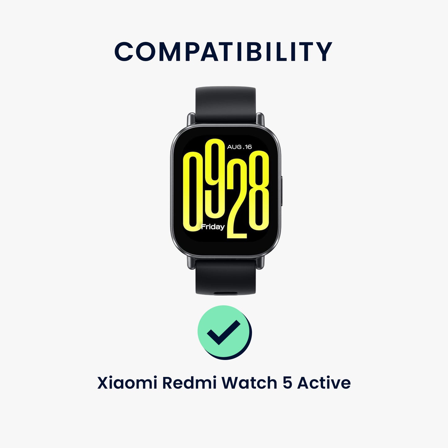 kwmobile Displayschutzfolie kompatibel mit Xiaomi Redmi Watch 5 Active Folie Schutzfolie für Fitness Tracker robuster Displayschutz