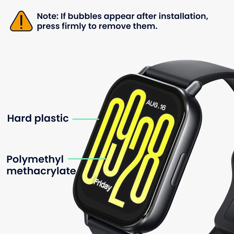 kwmobile Displayschutzfolie kompatibel mit Xiaomi Redmi Watch 5 Active Folie Schutzfolie für Fitness Tracker robuster Displayschutz