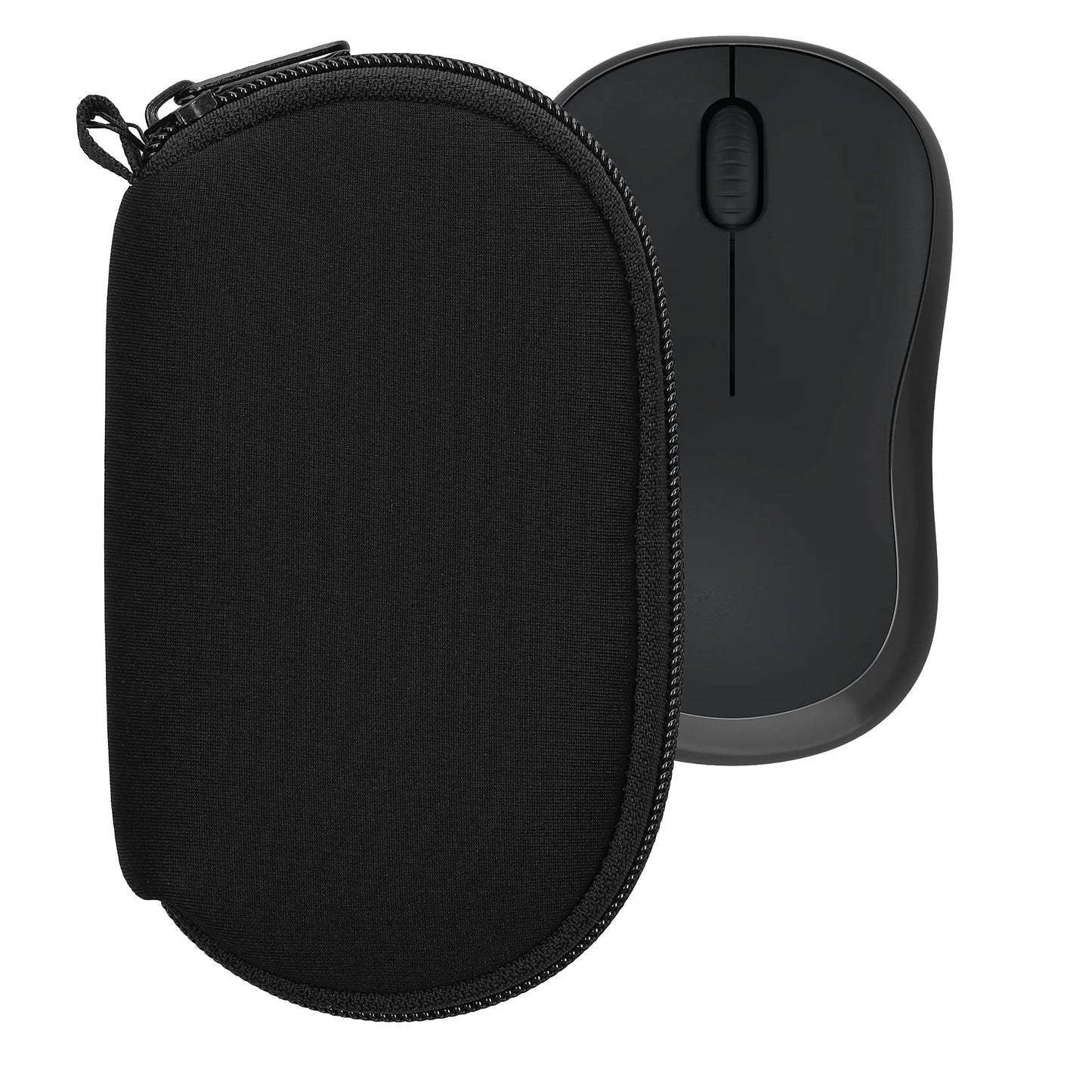 kwmobile Hülle kompatibel mit Logitech M240 SILENT / M325S - Neopren Hülle für PC Mouse Schutzhülle - Computer Maus Tasche - Neopren Tasche für PC-Maus - Schwarz Schwarz  