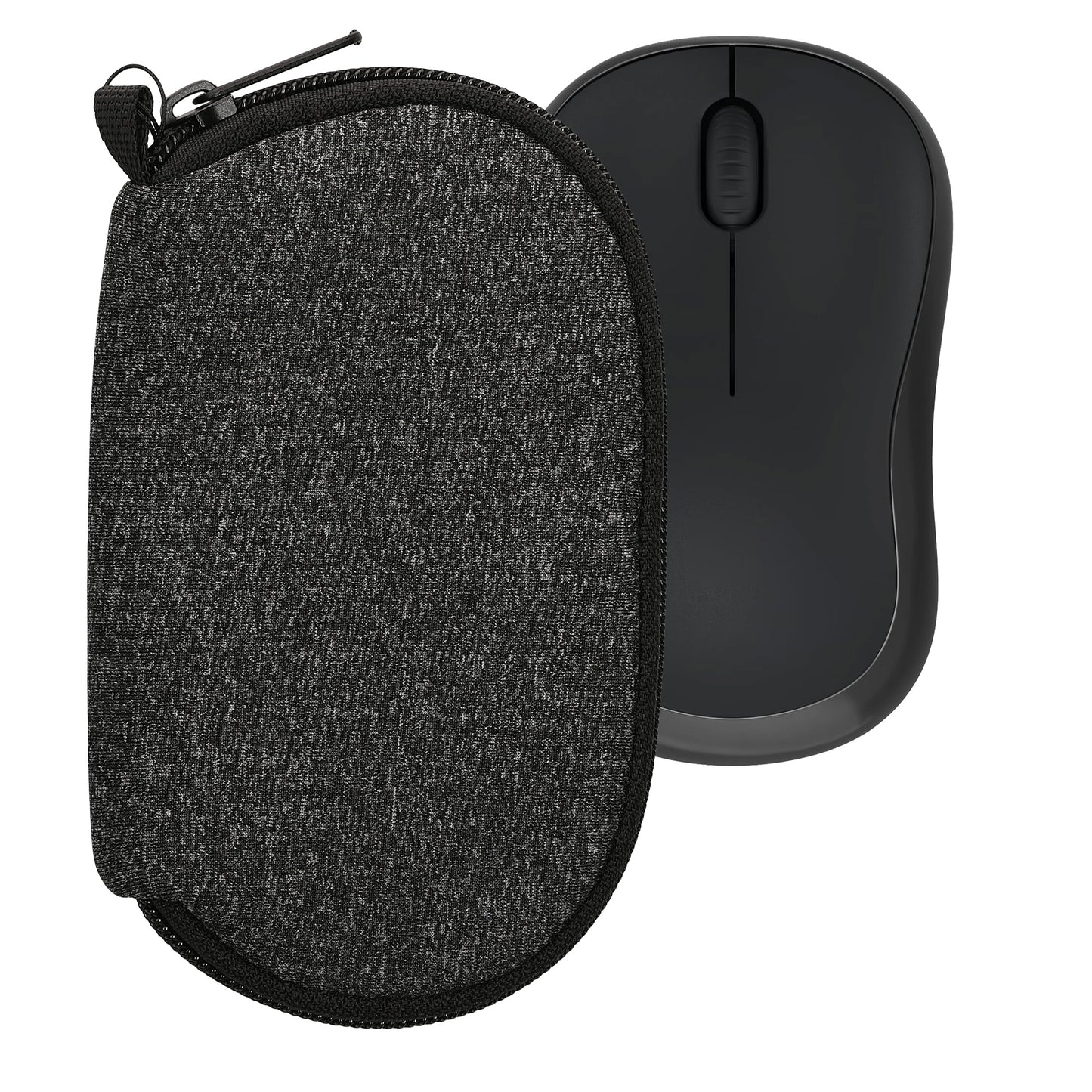 kwmobile Hülle kompatibel mit Logitech M240 SILENT / M325S - Neopren Hülle für PC Mouse Schutzhülle - Computer Maus Tasche - Neopren Tasche für PC-Maus - Anthrazit Weiß Anthrazit  