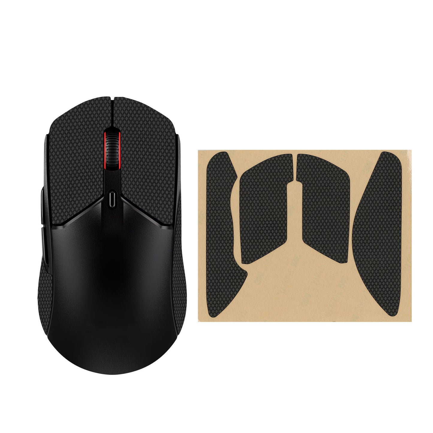 kwmobile Gaming Maus Grip Tape für Kingston Pulsefire Haste 2 Mouse Grip Tape Rutschfestes Griffband für PC Maus