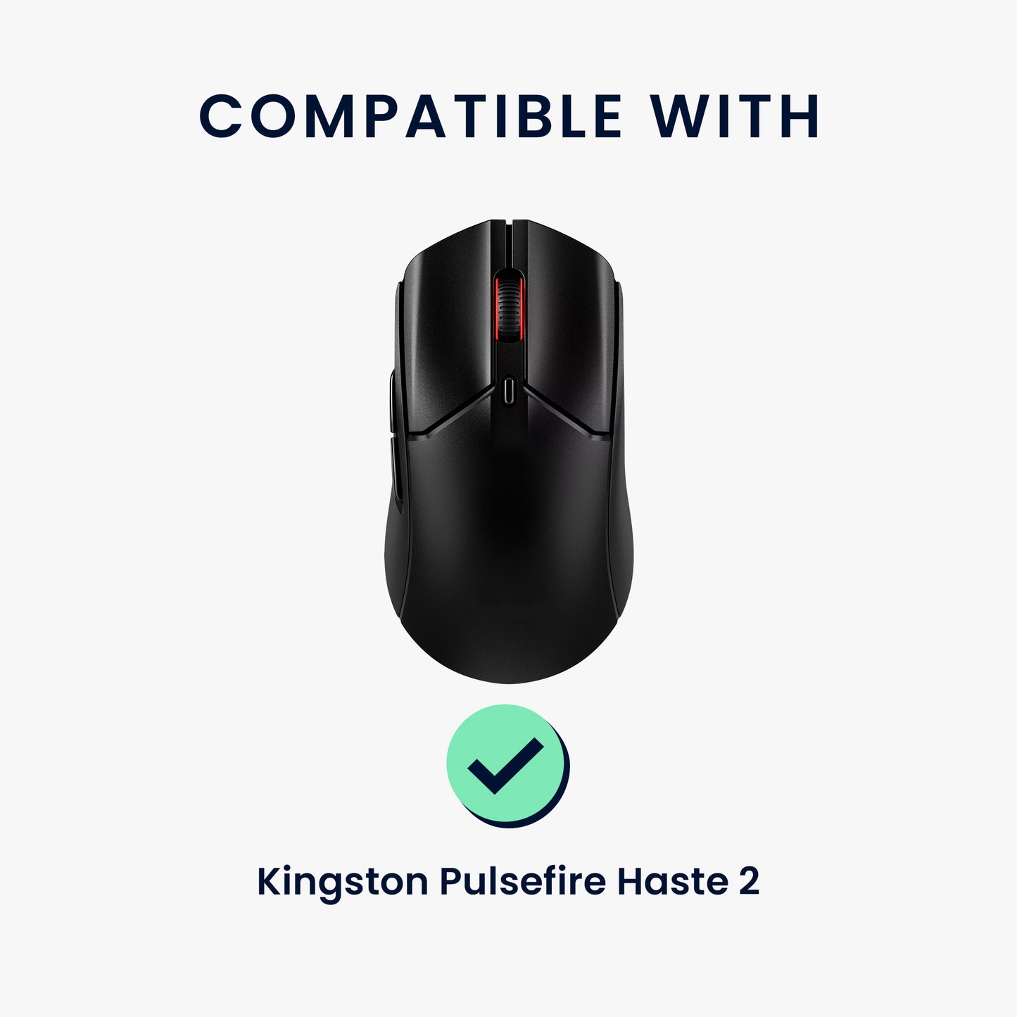 kwmobile Gaming Maus Grip Tape für Kingston Pulsefire Haste 2 Mouse Grip Tape Rutschfestes Griffband für PC Maus