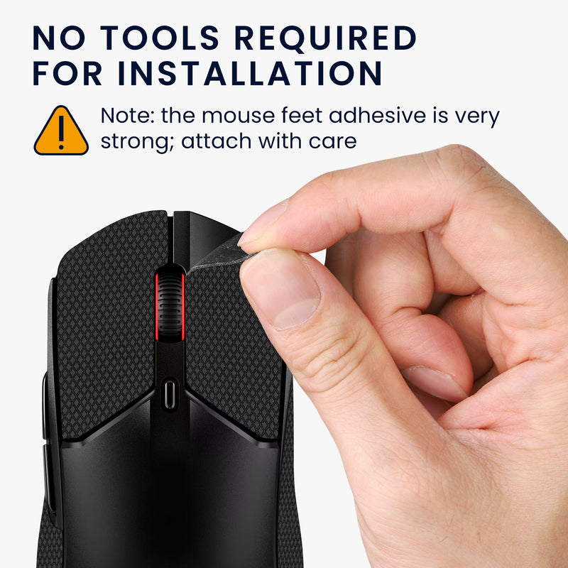kwmobile Gaming Maus Grip Tape für Kingston Pulsefire Haste 2 Mouse Grip Tape Rutschfestes Griffband für PC Maus
