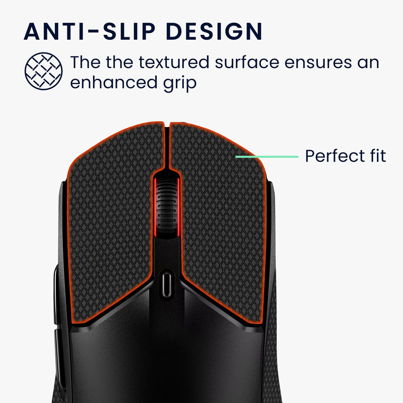 kwmobile Gaming Maus Grip Tape für Kingston Pulsefire Haste 2 Mouse Grip Tape Rutschfestes Griffband für PC Maus