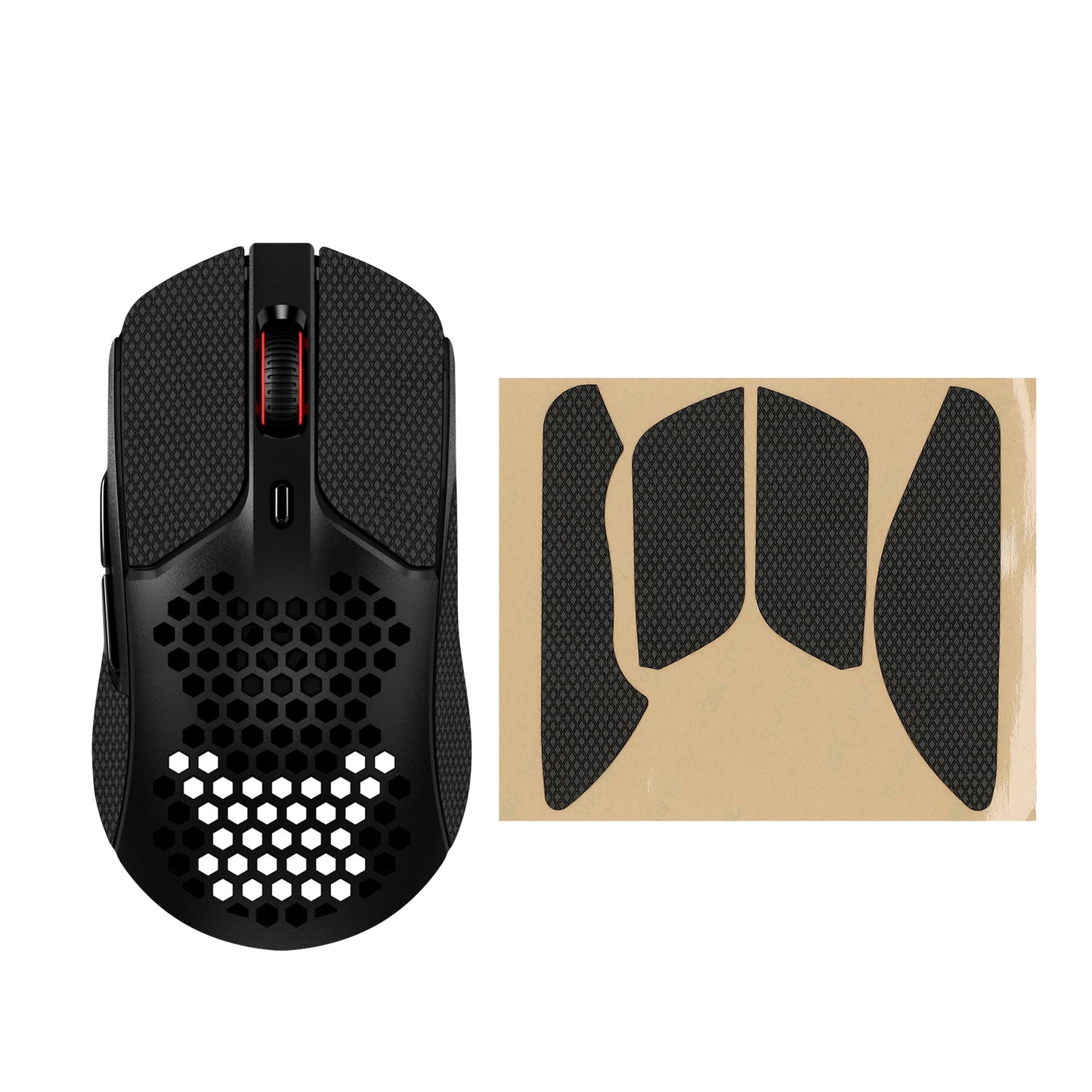 kwmobile Gaming Maus Grip Tape für Kingston Pulsefire Haste 1 Mouse Grip Tape Rutschfestes Griffband für PC Maus