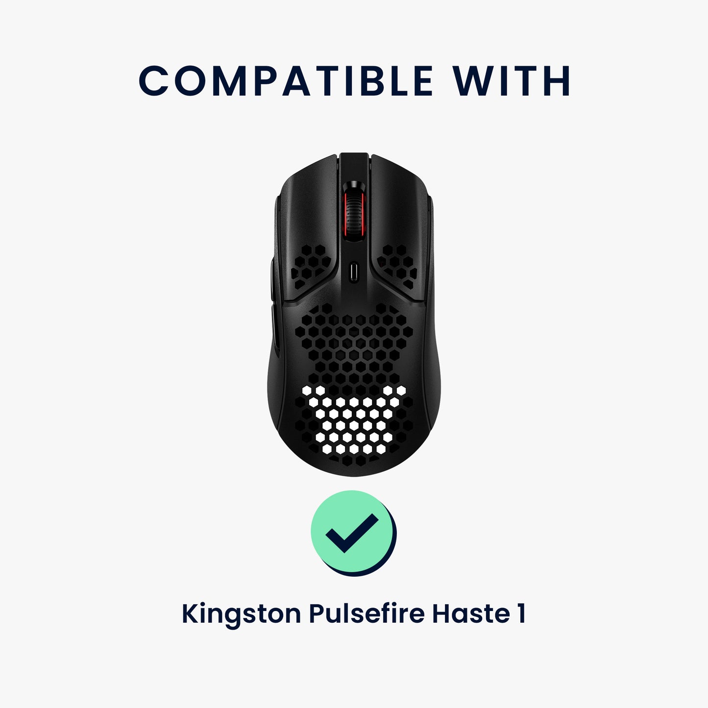 kwmobile Gaming Maus Grip Tape für Kingston Pulsefire Haste 1 Mouse Grip Tape Rutschfestes Griffband für PC Maus