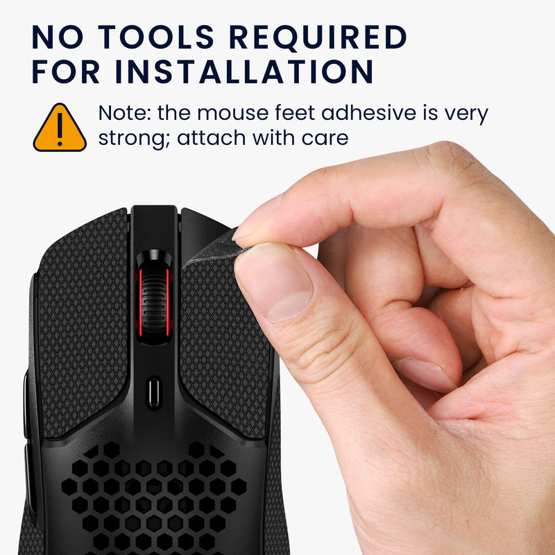 kwmobile Gaming Maus Grip Tape für Kingston Pulsefire Haste 1 Mouse Grip Tape Rutschfestes Griffband für PC Maus