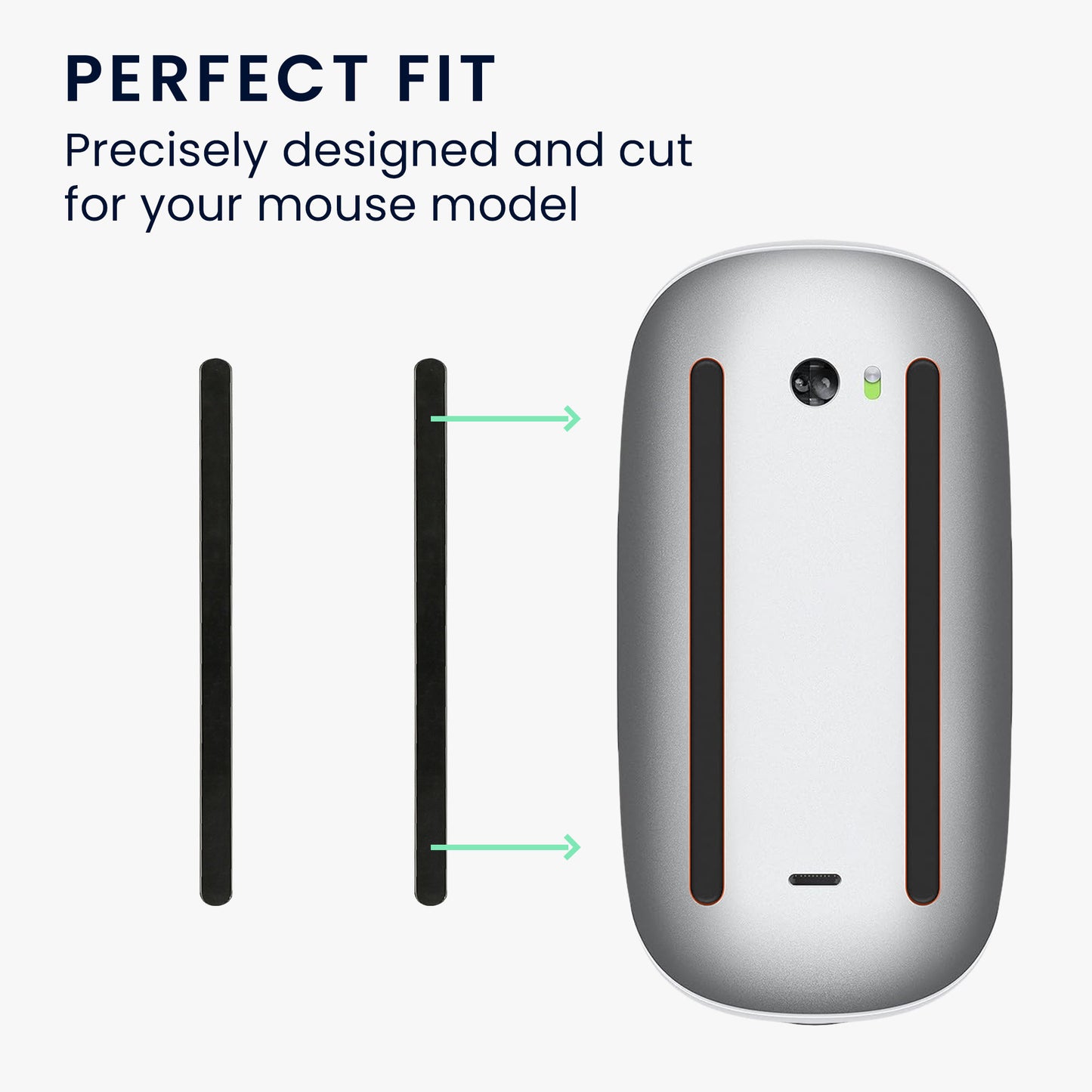 kwmobile Mouse Feet Sticker kompatibel mit Apple Magic Mouse 1 / 2 Ersatz Glider Mausfüße passgenau Maus Glides