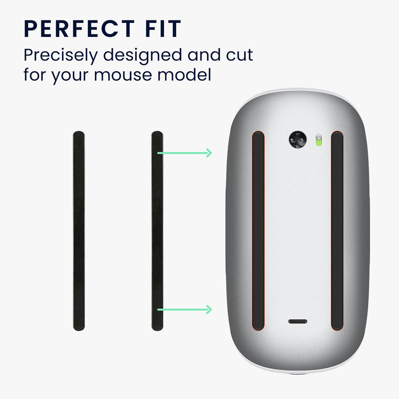 kwmobile Mouse Feet Sticker kompatibel mit Apple Magic Mouse 1 / 2 Ersatz Glider Mausfüße passgenau Maus Glides
