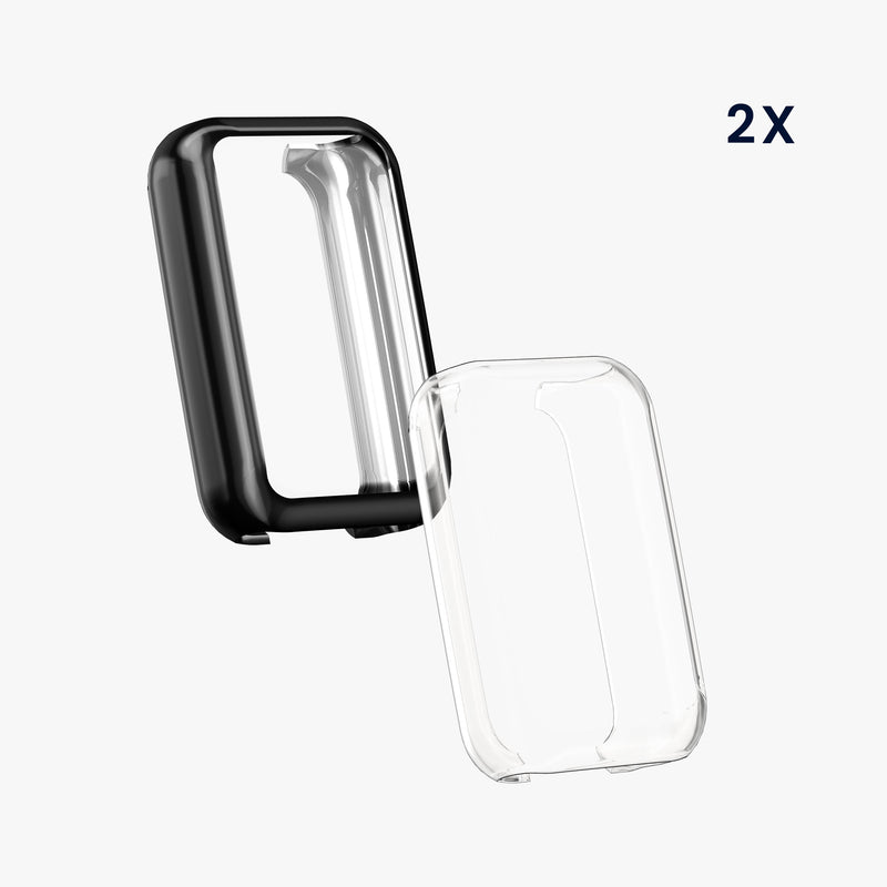 kwmobile Silikon Hülle für Amazfit Band 7 Schutzhülle Fullbody Display Cover Set
