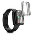kwmobile 2x Schutzhülle kompatibel mit Amazfit Band 7 Hülle - Fullbody Cover Set aus Silikon - Transparent Rosegold Transparent  [dsg03]