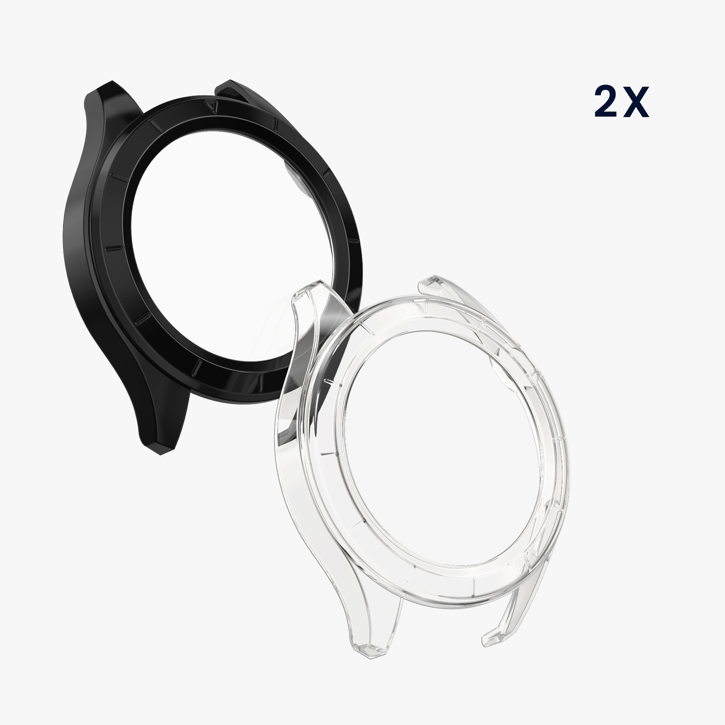 kwmobile Glas Hülle für Xiaomi Watch S4 / Watch S4 eSIM Schutzhülle Fullbody Fitnesstracker Case Set