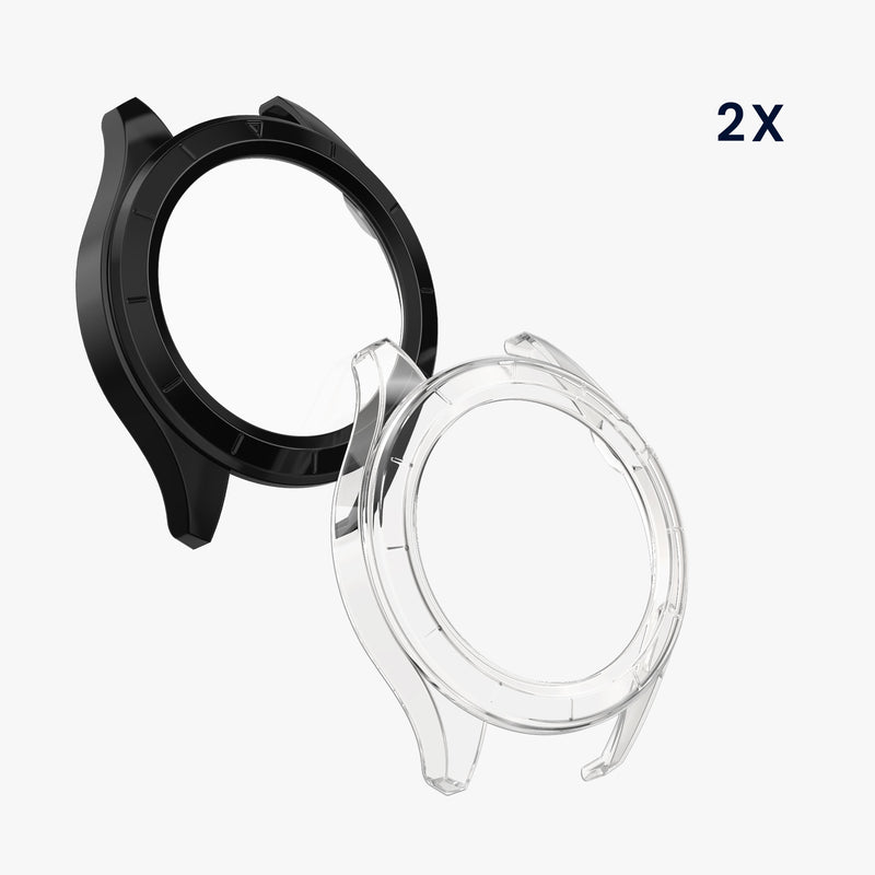 kwmobile Glas Hülle für Xiaomi Watch S4 / Watch S4 eSIM Schutzhülle Fullbody Fitnesstracker Case Set