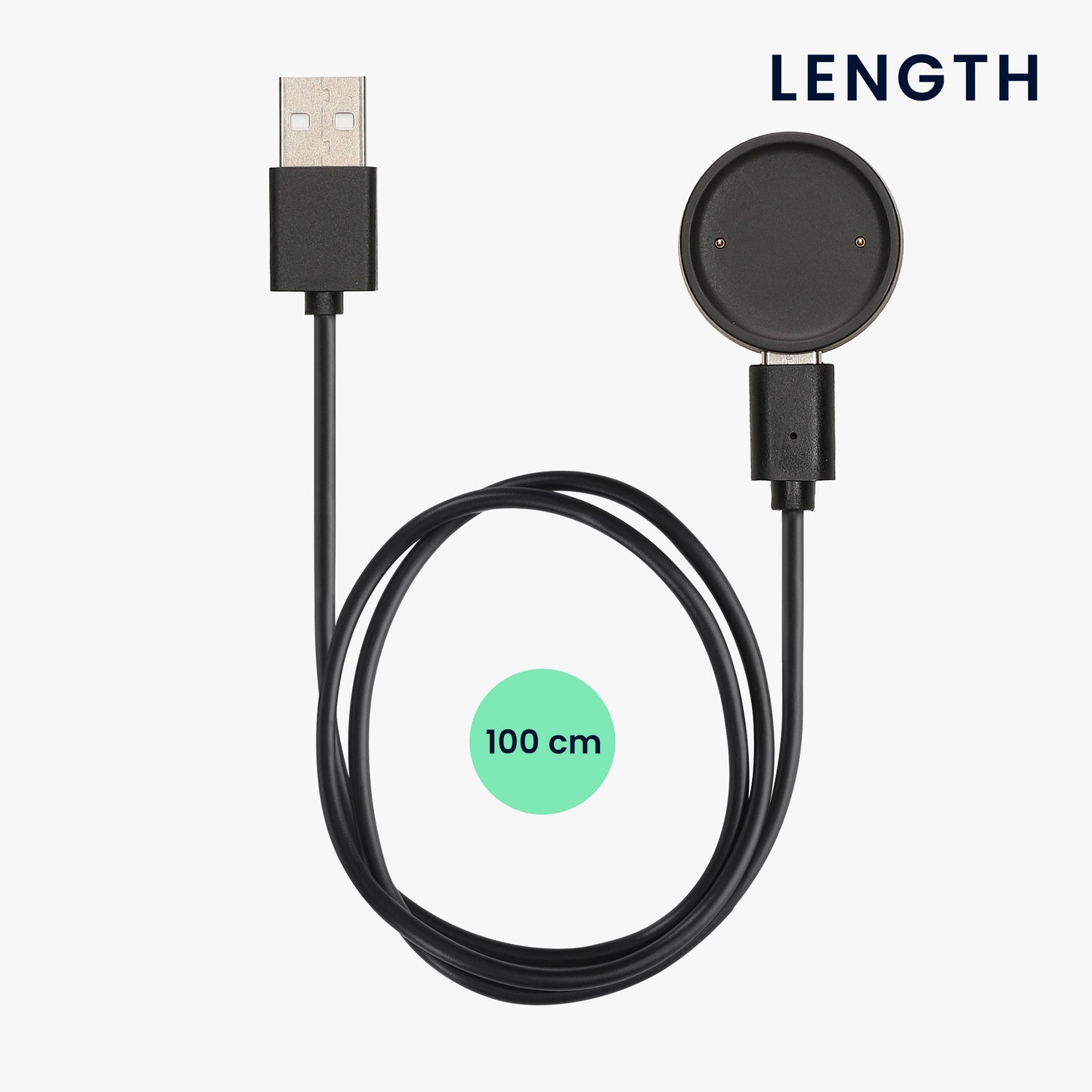 kwmobile USB Kabel Charger kompatibel mit Amazfit Bip 6 / Amazfit Active 2 (A2437) / Active 2 Square (A2434) Ladekabel - Smart Watch Ersatzkabel - Fitnesstracker Aufladekabel