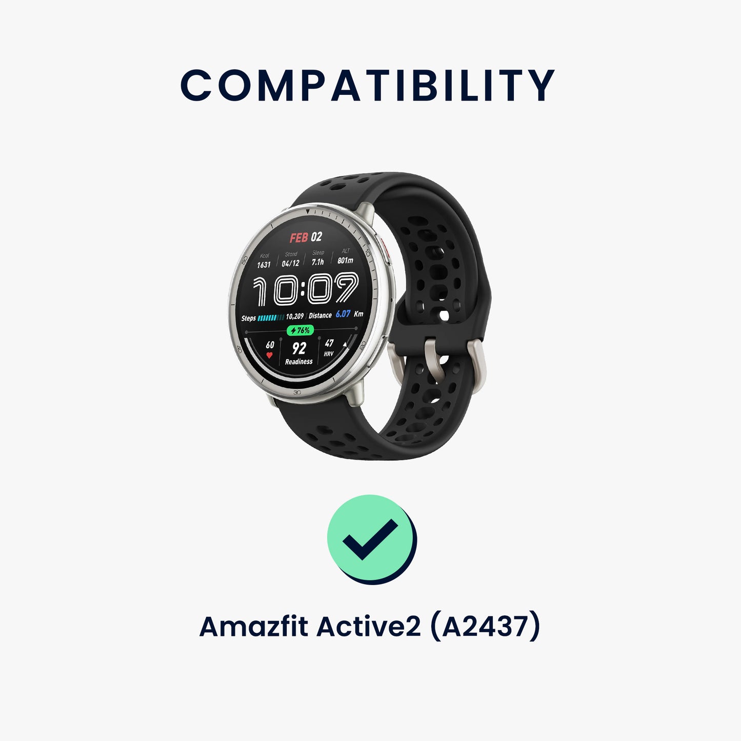 kwmobile USB Kabel Charger kompatibel mit Amazfit Bip 6 / Amazfit Active 2 (A2437) / Active 2 Square (A2434) Ladekabel - Smart Watch Ersatzkabel - Fitnesstracker Aufladekabel