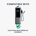kwmobile Hülle für Anker Power Bank 25000mAh (A1695H11) Case - Powerbank Hülle für unterwegs - Tasche für Power Bank