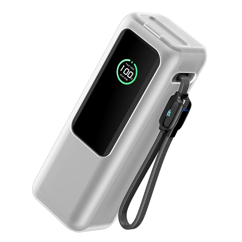 kwmobile Silikon Hülle für Anker Power Bank 25000mAh (A1695H11) Case - Powerbank Hülle für unterwegs - Tasche für Power Bank - Transparent Transparent  
