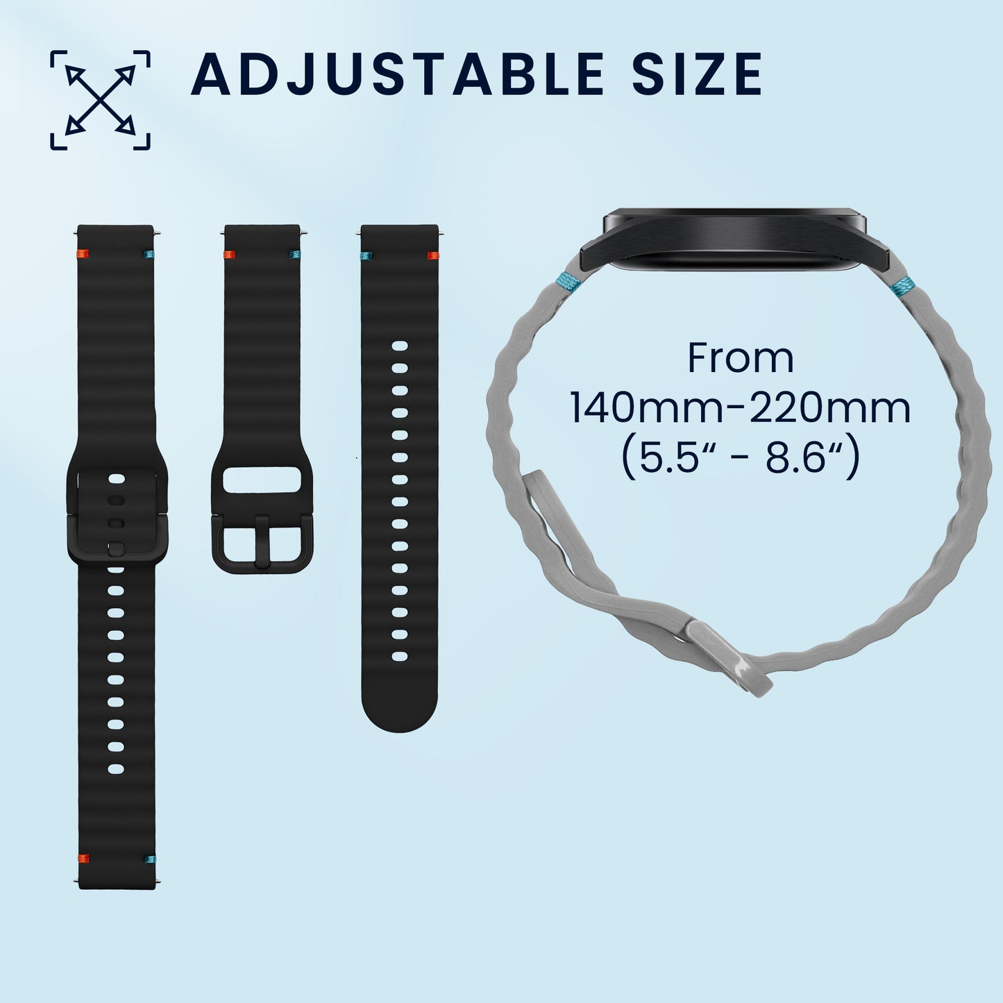 kwmobile Uhrenarmband für Garmin Venu 3S / Venu 2S / vivoactive 4S / Forerunner 265S 255S Armband Fitnesstracker Band Set Ersatzarmband Smartwatch