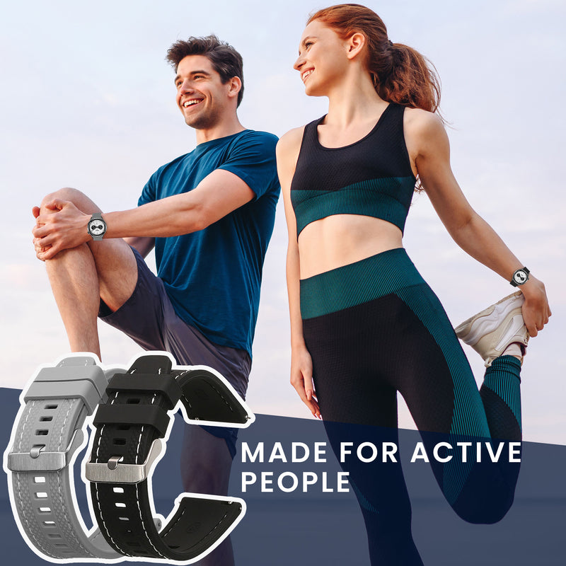 kwmobile Uhrenarmband für Xiaomi Watch S4 / S4 Sport / S3 / S2 / Watch S1 Active / Watch 5 Active Armband Fitnesstracker Band Set Ersatzarmband Smartwatch