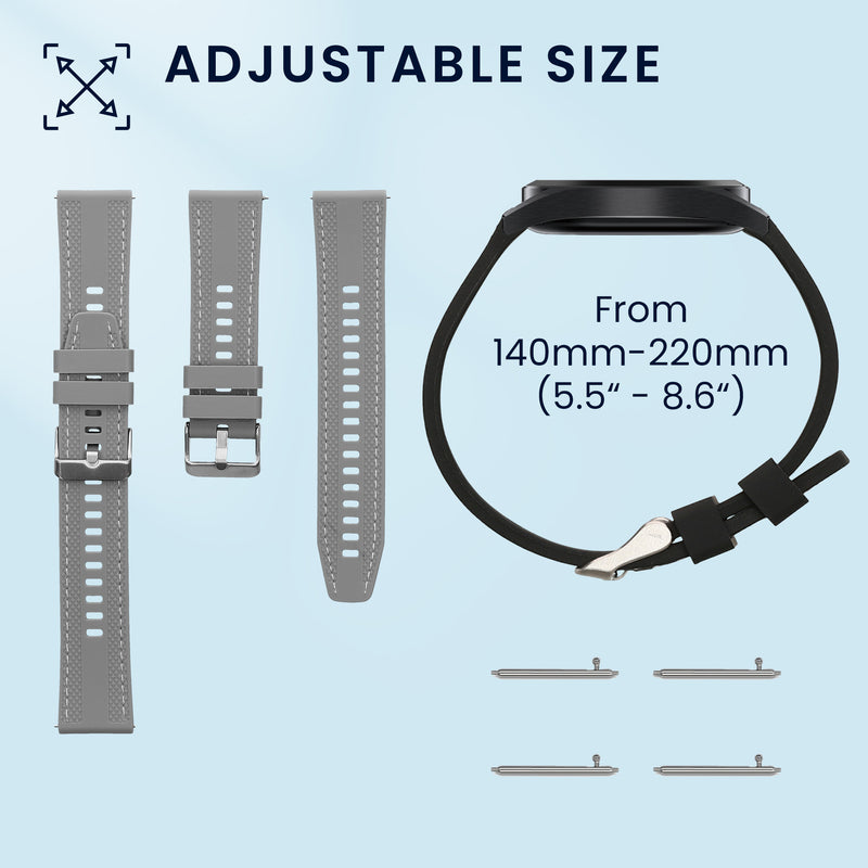 kwmobile Uhrenarmband für Xiaomi Watch S4 / S4 Sport / S3 / S2 / Watch S1 Active / Watch 5 Active Armband Fitnesstracker Band Set Ersatzarmband Smartwatch