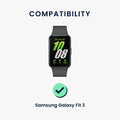 kwmobile Sportarmband kompatibel mit Samsung Galaxy Fit 3 mit Schutz Bumper