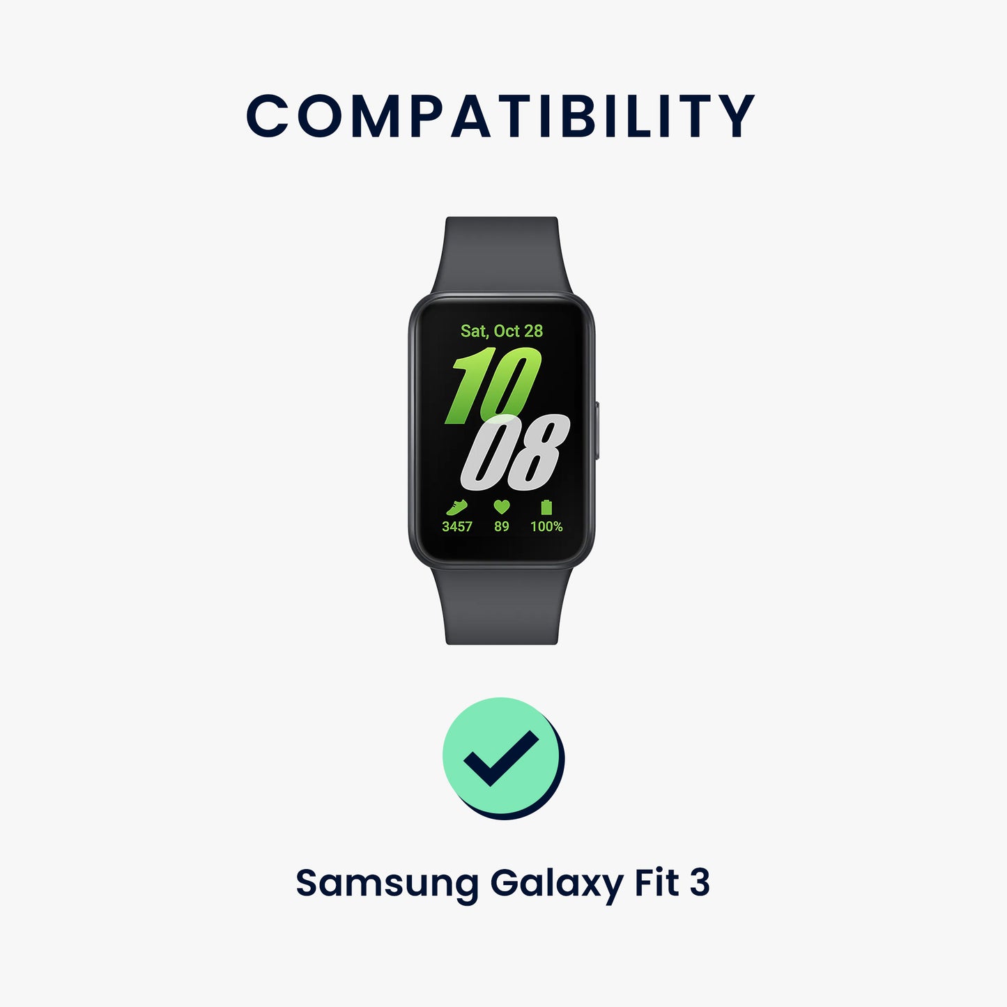 kwmobile Sportarmband kompatibel mit Samsung Galaxy Fit 3 mit Schutz Bumper