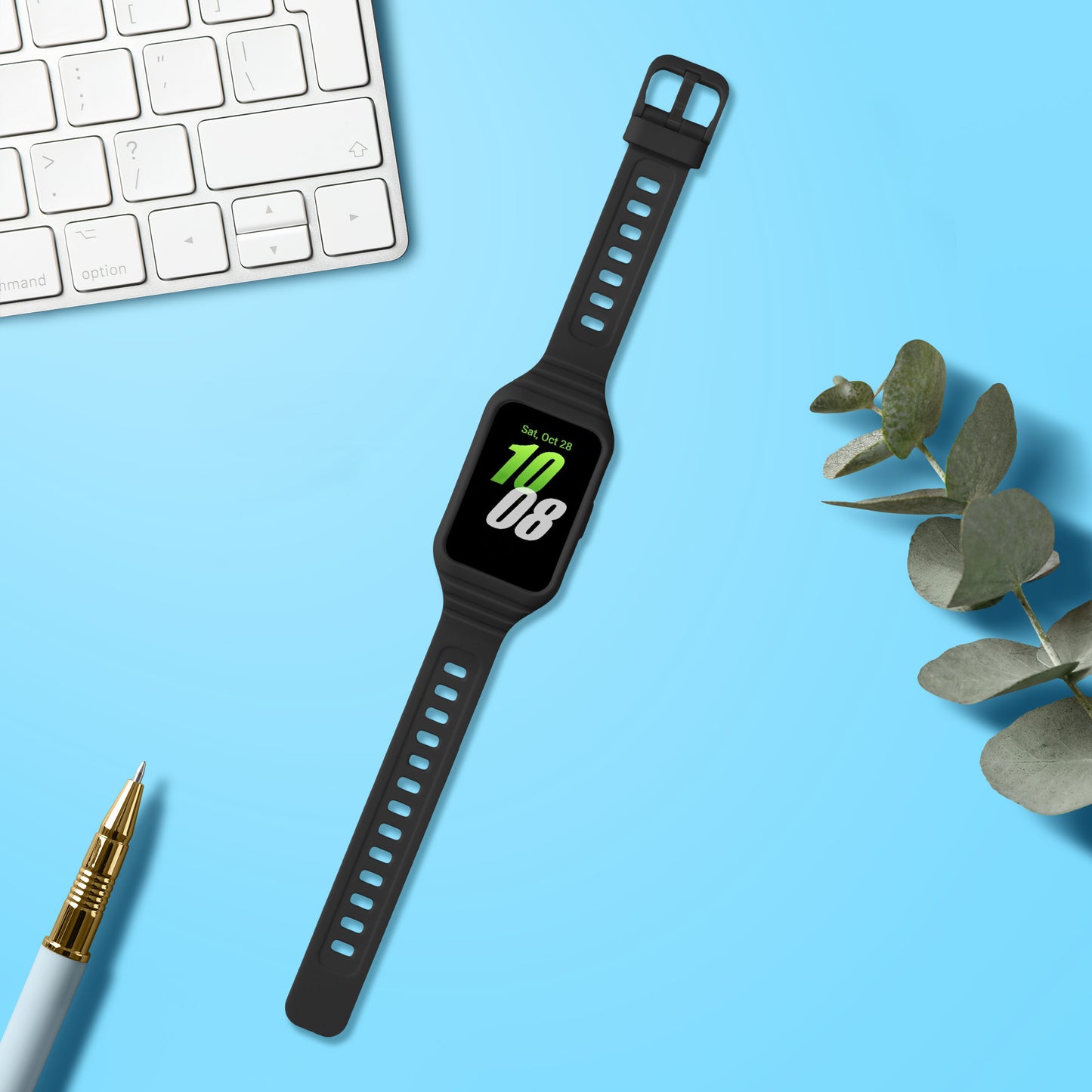 kwmobile Sportarmband kompatibel mit Samsung Galaxy Fit 3 mit Schutz Bumper
