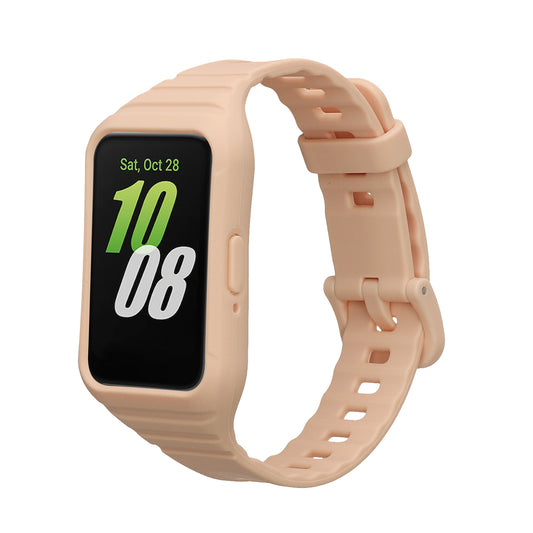kwmobile Sportarmband kompatibel mit Samsung Galaxy Fit 3 - Armband TPU Silikon für Fitnesstracker - mit Schutz Bumper Altrosa Altrosa  
