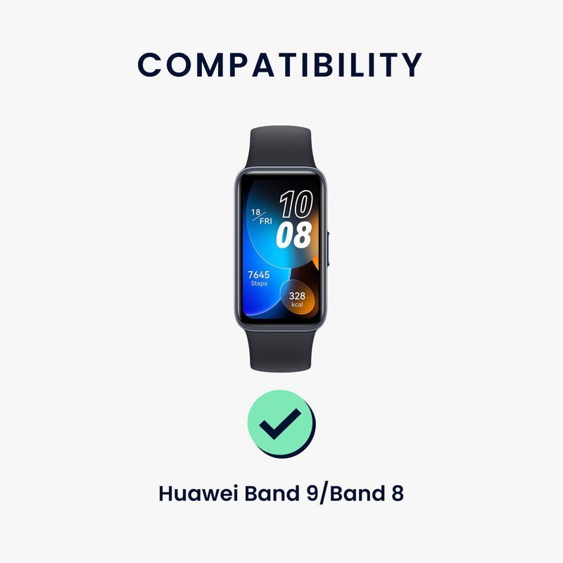 kwmobile Sportarmband kompatibel mit Huawei Band 9 / Band 8 7 6 Pro / Honor Band 7 6 - Armband für Fitnesstracker - mit Schutz Bumper