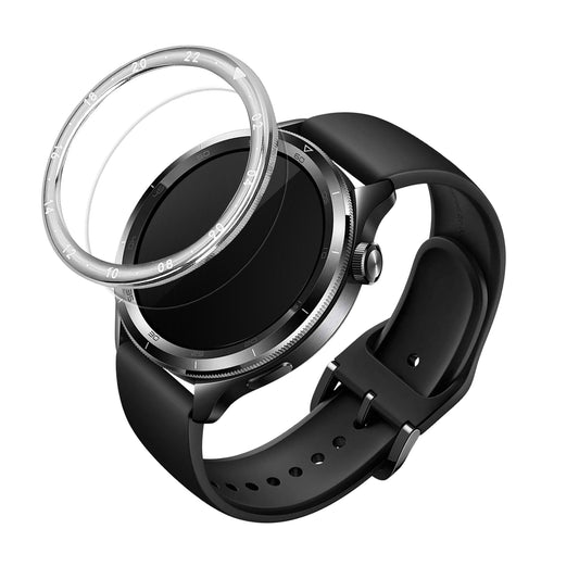 kwmobile Schutzring kompatibel mit Xiaomi Watch S4 /Watch S4 eSIM / Watch S3 Fitnesstracker - Bezel Ring Lünette in Silber Silber  [dsg01]