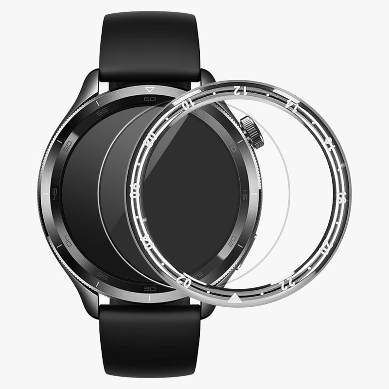 kwmobile Schutzring kompatibel mit Xiaomi Watch S4 / Watch S4 eSIM / Watch S3 Fitnesstracker