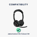 kwmobile Ohr Polster für Jabra Evolve 2 55 / Evolve 2 50 Ohrpolster Ersatz Ohrpolster Kopfhörer Ersatzteile Kopfhörer Ersatzpolster für Over Ear Headphones