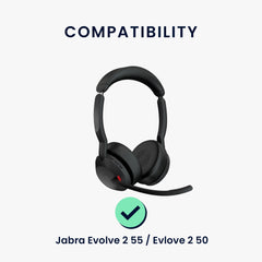 kwmobile Ohr Polster für Jabra Evolve 2 55 / Evolve 2 50 Ohrpolster Ersatz Ohrpolster Kopfhörer Ersatzteile Kopfhörer