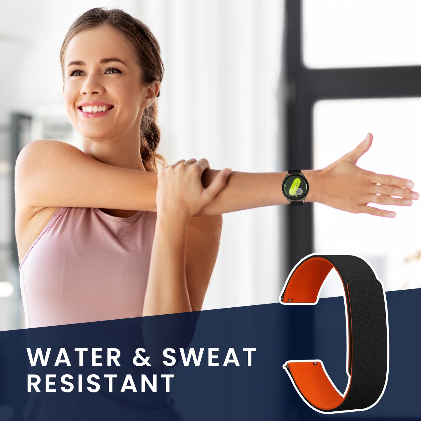 kwmobile Ersatzarmband kompatibel mit Samsung Galaxy Watch 4 / 5 / 6 Galaxy Watch 7 / FE Armband - Fitnesstracker Band mit Magnetverschluss
